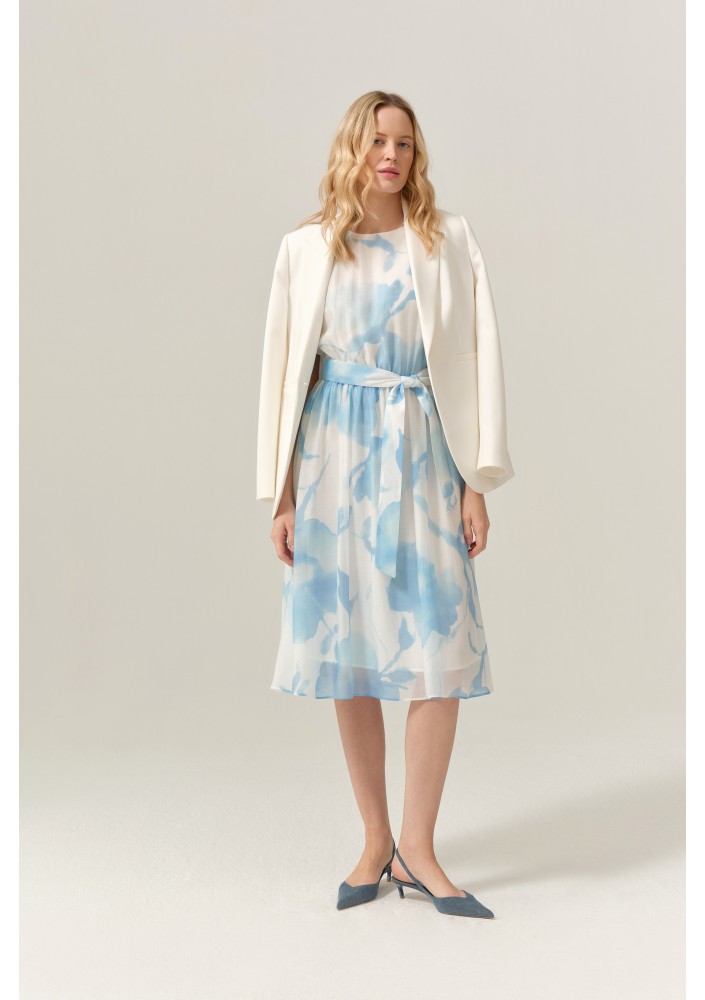 Biało-błękitna sukienka FERIA FER098